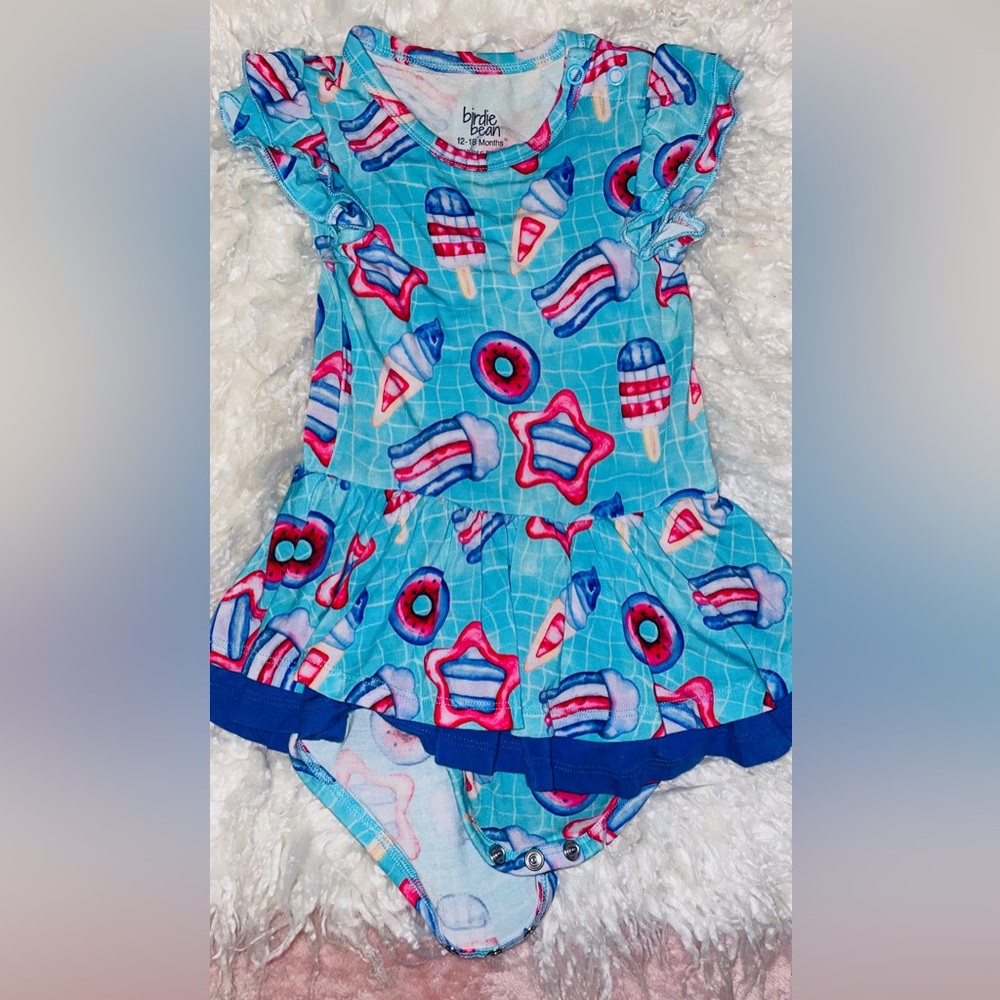 Burdie Been twirl dress (bamboo) 12-18 months EGC
